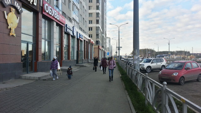 Krasnolesja street in Academichesky neighborhood