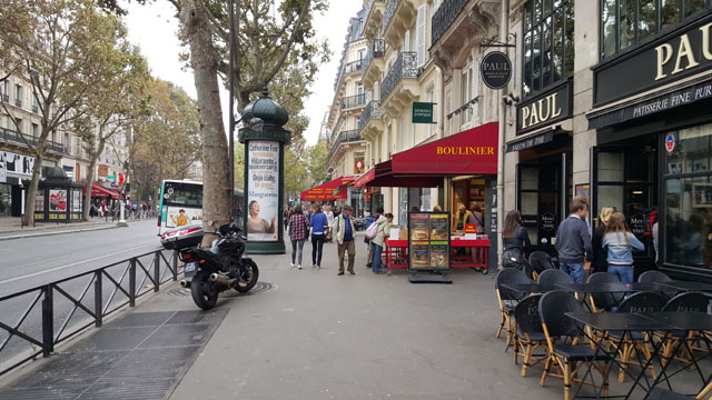 Sidewalk of a Parisian boulevard