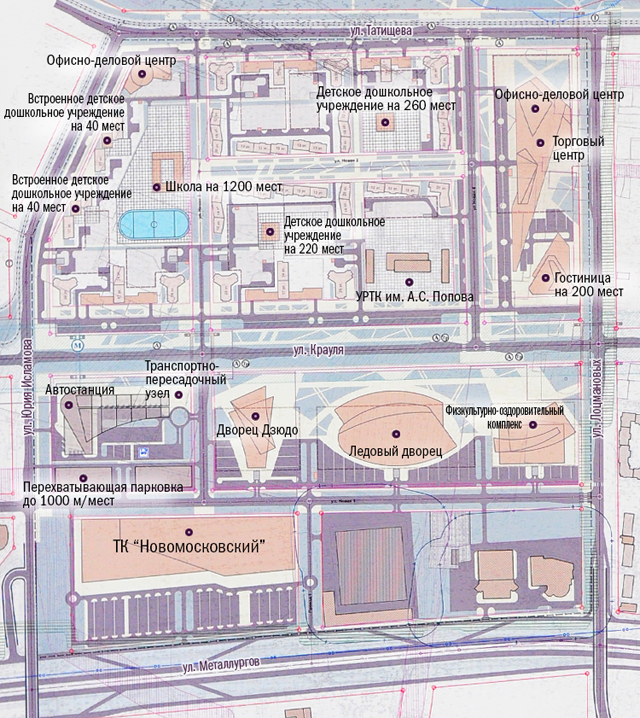 Master plan for a new neighborhood on the west border of the city