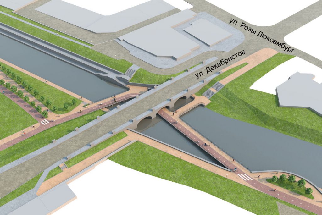 Мост под мостом на Декабристов в варианте проектного бюро "Латунь".