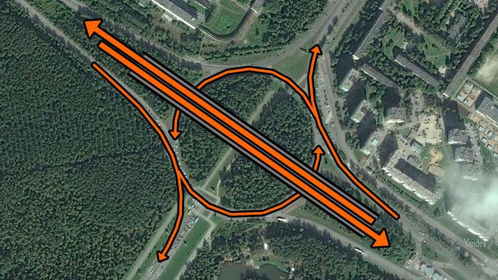 После завершения строительства развязки основной трафик Объездной дороги пойдет через путепровод.