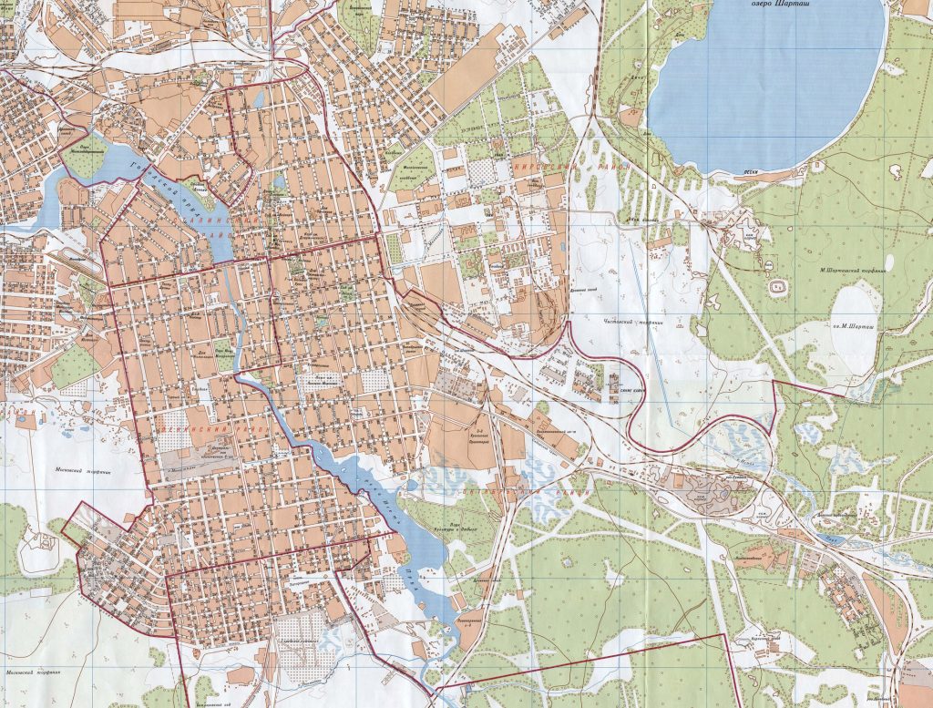 Свердловск в 1947-м году. Карта: 1723.ру