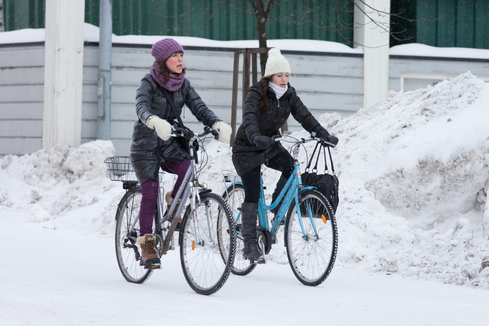 Зимой на велосипеде
